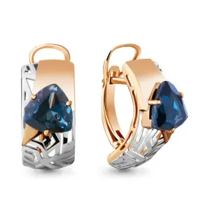 Серьги Aquamarine золото 4491508.1 (Aquamarine, Россия)