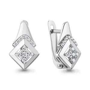 Серьги Aquamarine серебро 46643А.5 (Aquamarine, Россия)
