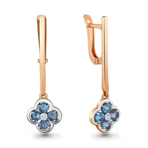 Серьги Aquamarine золото 4709505.1 (Aquamarine, Россия)