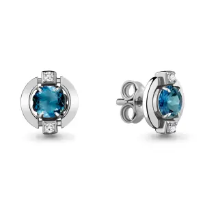 Серьги Aquamarine серебро 4714408А.5 (Aquamarine, Россия)