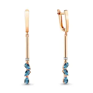 Серьги Aquamarine золото 4726008.1 (Aquamarine, Россия)