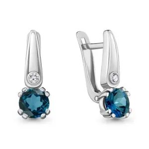 Серьги Aquamarine серебро 4731608А.5 (Aquamarine, Россия)