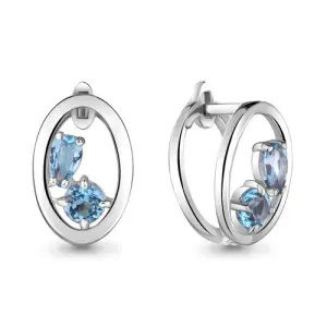 Серьги Aquamarine серебро 4733505.5 (Aquamarine, Россия)