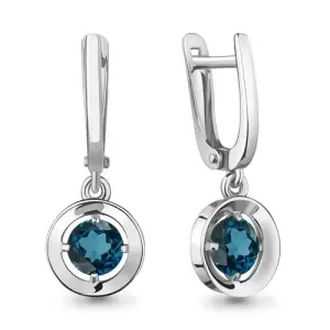 Серьги Aquamarine серебро 4736708.5 (Aquamarine, Россия)