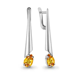 Серьги Aquamarine серебро 4744606.5 (Aquamarine, Россия)