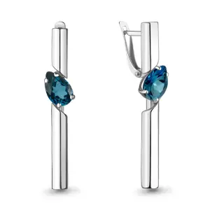 Серьги Aquamarine серебро 4744708.5 (Aquamarine, Россия)