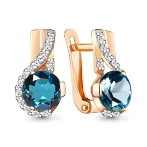 Серьги Aquamarine золото 4747908А.1 (Aquamarine, Россия)