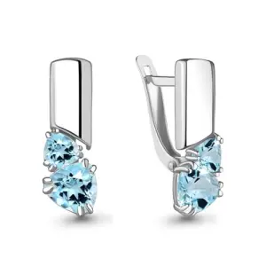 Серьги Aquamarine серебро 4748702.5 (Aquamarine, Россия)