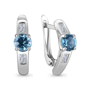 Серьги Аквамарин серебро 4751005.5 (Aquamarine, Россия)