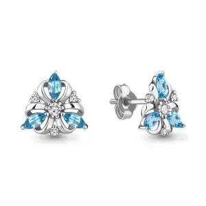 Серьги Aquamarine серебро 4752205А.5 (Aquamarine, Россия)