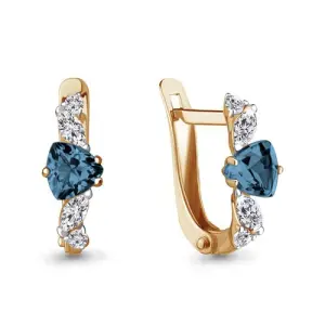 Серьги Aquamarine золото 4762308А.1 (Aquamarine, Россия)