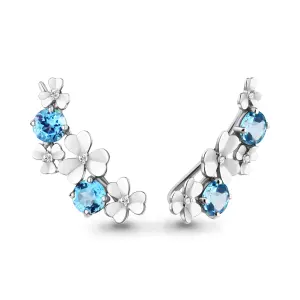 Серьги Aquamarine серебро 4767605А.5 (Aquamarine, Россия)