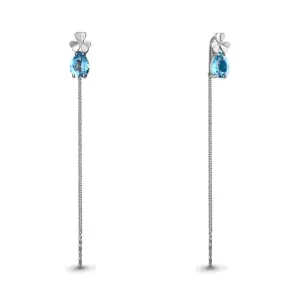 Серьги Aquamarine серебро 4767805А.5 (Aquamarine, Россия)