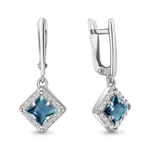 Серьги Aquamarine серебро 4774808А.5 (Aquamarine, Россия)