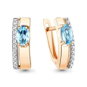 Серьги Aquamarine золото 4785905А.1 (Aquamarine, Россия)