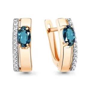 Серьги Aquamarine золото 4785908А.1 (Aquamarine, Россия)