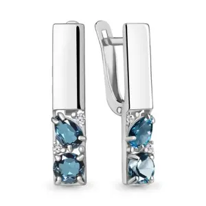Серьги Aquamarine серебро 4789908А.5 (Aquamarine, Россия)