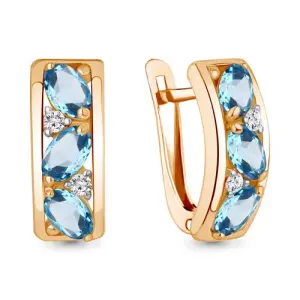 Серьги Aquamarine золото 4790005.1 (Aquamarine, Россия)