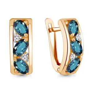 Серьги Aquamarine золото 4790008.1 (Aquamarine, Россия)