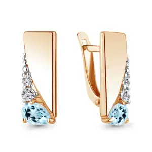 Серьги Aquamarine золото 4790402А.1 (Aquamarine, Россия)