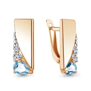 Серьги Aquamarine золото 4790405А.1 (Aquamarine, Россия)