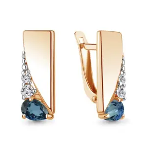 Серьги Aquamarine золото 4790408А.1 (Aquamarine, Россия)