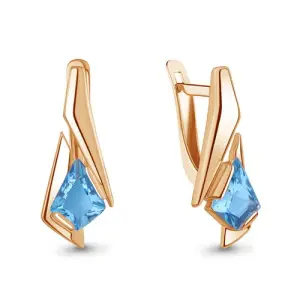 Серьги Aquamarine золото 4792492.1 (Aquamarine, Россия)