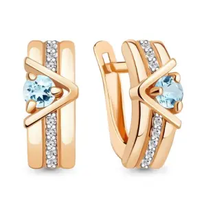 Серьги Aquamarine золото 4797202А.1 (Aquamarine, Россия)
