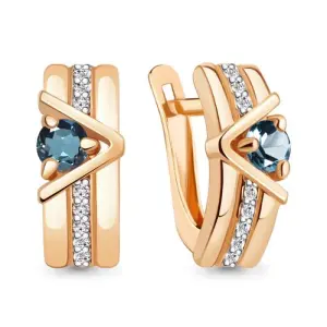 Серьги Aquamarine золото 4797208А.1 (Aquamarine, Россия)