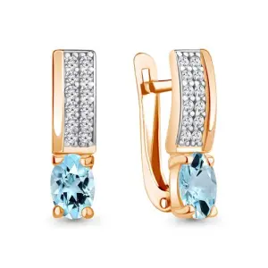 Серьги Aquamarine золото 4797502А.1 (Aquamarine, Россия)