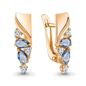 Серьги Aquamarine золото 4799505.1 (Aquamarine, Россия)