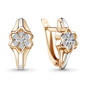 Серьги Aquamarine золото 48076А.1 (Aquamarine, Россия)