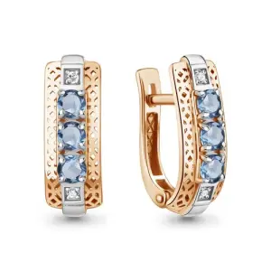Серьги Aquamarine золото 4963405.1 (Aquamarine, Россия)