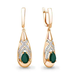 Серьги Aquamarine золото 4968309А.1 (Aquamarine, Россия)