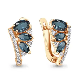 Серьги Aquamarine золото 4968608А.1 (Aquamarine, Россия)
