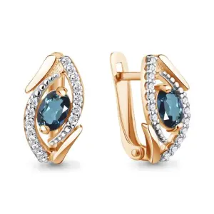 Серьги Aquamarine золото 4968808А.1 (Aquamarine, Россия)