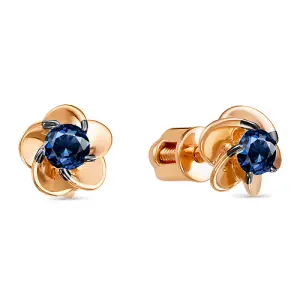 Серьги Diamond Union золото 5-2662-103-2К-Сап (Diamond Union, Россия)