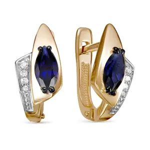 Серьги Diamond Union золото 5-2833-103-2К-Сап (Diamond Union, Россия)