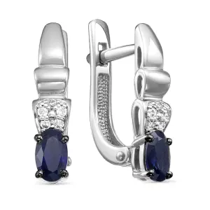 Серьги Diamond Union золото 5-3070-103-2Б-Сап (Diamond Union, Россия)