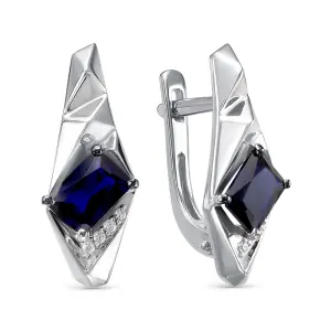 Серьги Diamond Union золото 5-3553-106-2Б-Сап (Diamond Union, Россия)