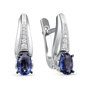 Серьги Diamond Union золото 5-3566-106-2Б-Сап (Diamond Union, Россия)
