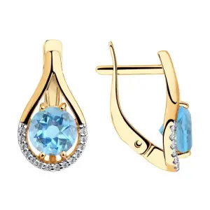 Серьги Diamant золото 51-320-00220-1 (Diamant, Россия)