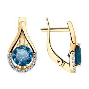 Серьги Diamant золото 51-320-00220-2 (Diamant, Россия)