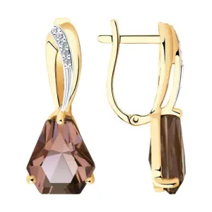 Серьги Diamant золото 51-320-00810-1 (Diamant, Россия)