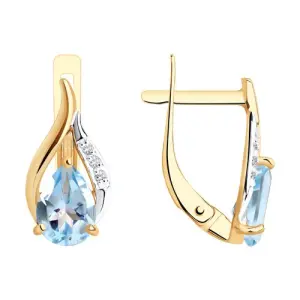 Серьги Diamant золото 51-320-00985-1 (Diamant, Россия)
