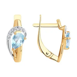 Серьги Diamant золото 51-320-01020-1 (Diamant, Россия)