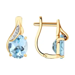 Серьги Diamant золото 51-320-01561-2 (Diamant, Россия)