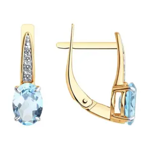 Серьги Diamant золото 51-320-01933-5 (Diamant, Россия)