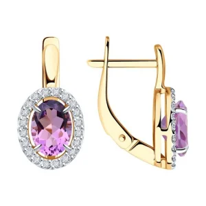 Серьги Diamant золото 51-320-02049-4 (Diamant, Россия)