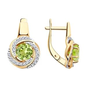 Серьги Diamant золото 51-320-02281-3 (Diamant, Россия)
